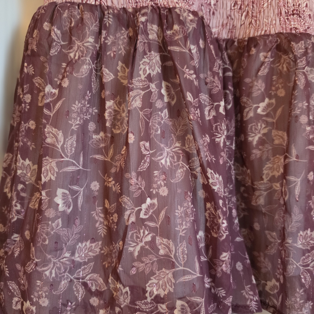 Francesca's Collections Pink & Cream Tiered Maxi Dress - Picture 5 of 6